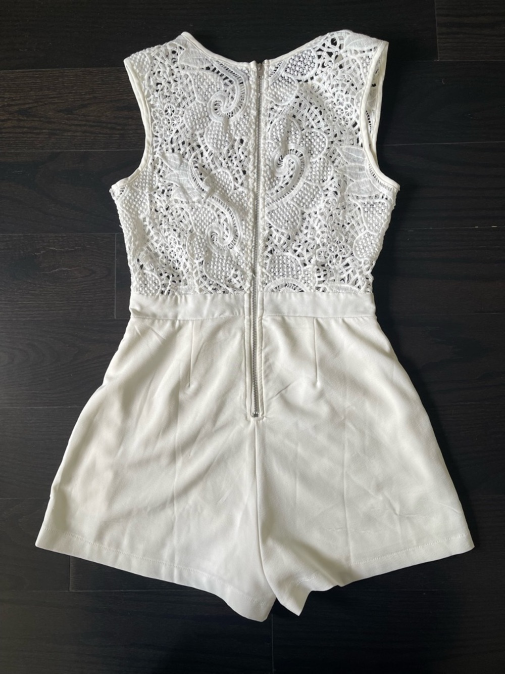 Angel Biba White Crochet Lace Romper - Picture 2 of 3